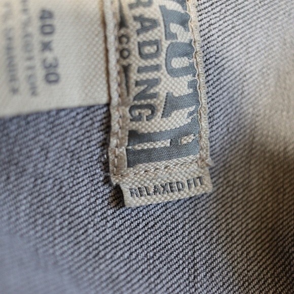 Duluth Trading Co Flex Ballroom Jean's Light Gray Wash Denim Jean's 40 x 30 - Picture 12 of 16